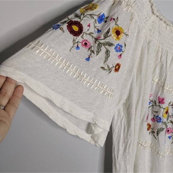 Ranna Gilli Embroidered Cream Top Extra Small - Picture 4 of 6